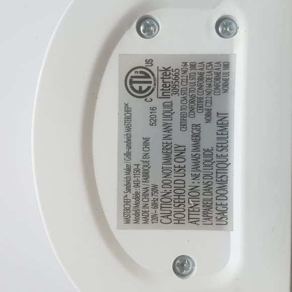 Masterchef Sandwich Maker (Model 043-1150-4) - Picture 8 of 8